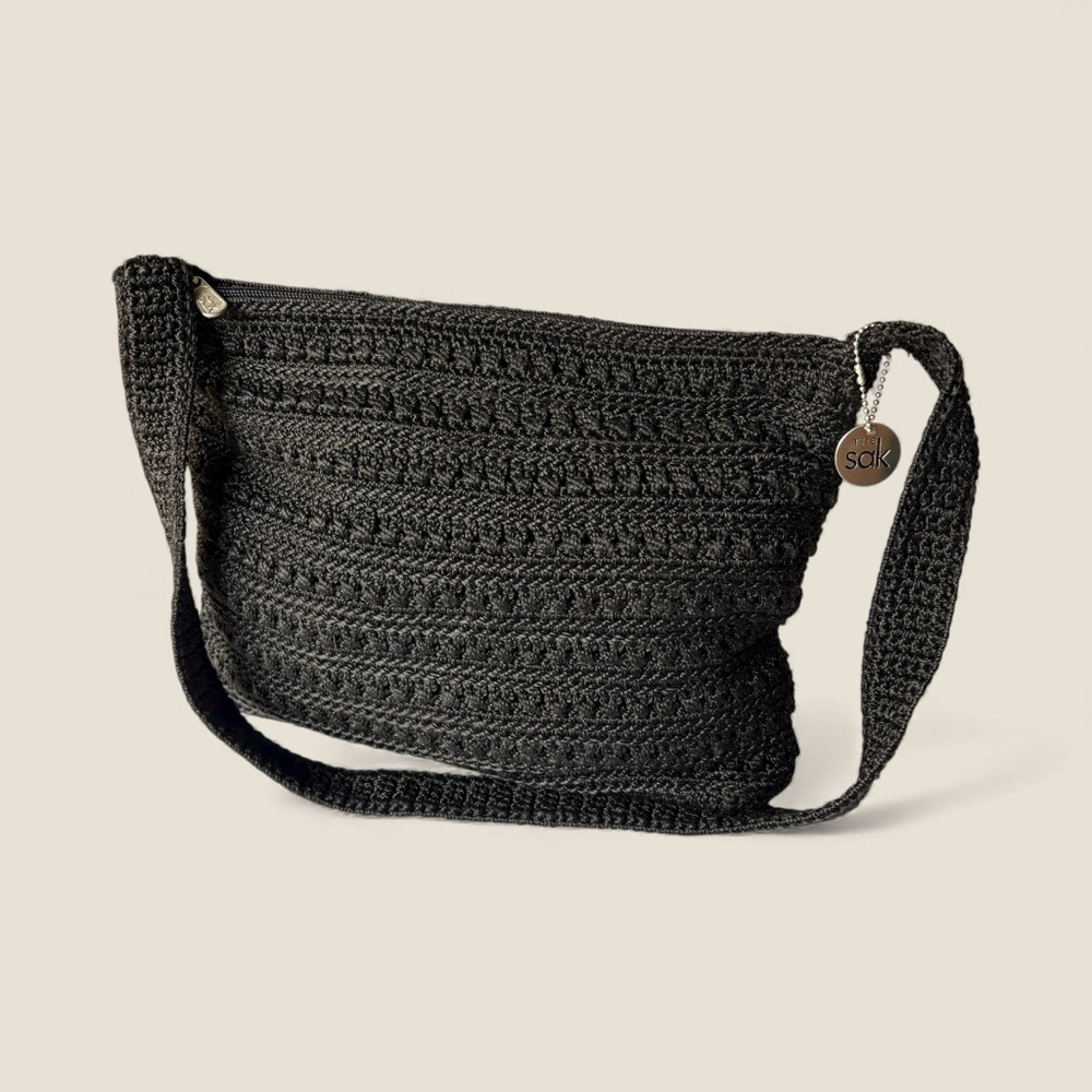 The Sak Black Crochet Shoulder Purse - Picture 3 of 7